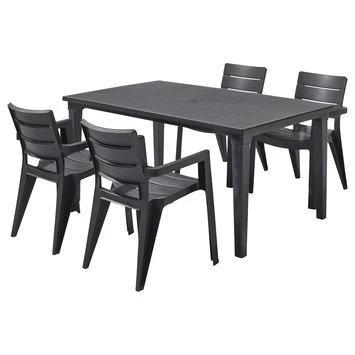 ALLIBERT All Stoel Ibiza Grafiet 3 ALLIBERT All Stoel Ibiza Grafiet - Afbeelding 3