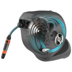 Gardena Wandslangenbox Roll-up 20 Meter Grijs Blauw -Mode Woonwinkel 123 1174