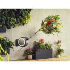 Gardena Wandslangenbox Roll Up 35 Grijs/wit Meter Incl. Tuinspuit -Mode Woonwinkel 123 1245