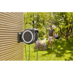 Gardena Wandslangenbox Roll Up 35 Grijs/wit Meter Incl. Tuinspuit -Mode Woonwinkel 123 1246