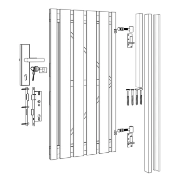 Poortpakket Antraciet Op Metalen Frame 4 Poortpakket Antraciet Op Metalen Frame - Afbeelding 4