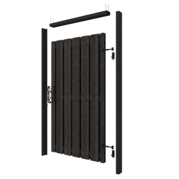 Poortpakket Antraciet Op Metalen Frame 9 Poortpakket Antraciet Op Metalen Frame - Afbeelding 9