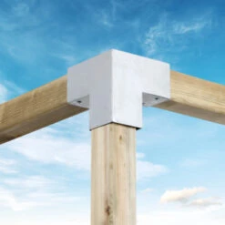 Paalverbinder Voor Pergola Hoekstuk 3-kants 7x7 Cm Gegalvaniseerd -Mode Woonwinkel 123 1357