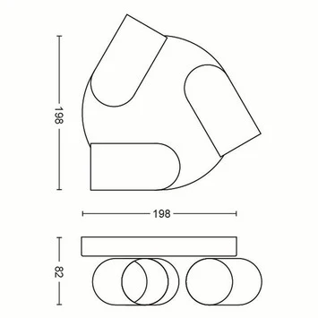 Philips Opbouwspot MyLiving Pongee LED Wit 3 X 5.5W 4 Philips Opbouwspot MyLiving Pongee LED Wit 3 X 5.5W - Afbeelding 4