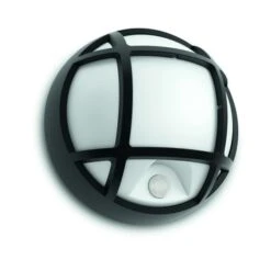 Philips Buitenlamp Eagle Met Bewegingssensor Met Raster Zwart LED 3.5W -Mode Woonwinkel 123 1578