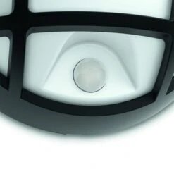 Philips Buitenlamp Eagle Met Bewegingssensor Met Raster Zwart LED 3.5W -Mode Woonwinkel 123 1579