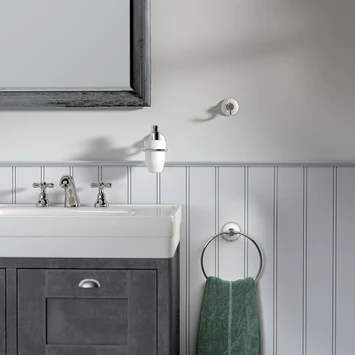 Tiger Ivy Zeepdispenser 200ml Chroom/wit Keramiek 4 Tiger Ivy Zeepdispenser 200ml Chroom/wit Keramiek - Afbeelding 4