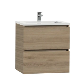 Tiger Karlo Badkamermeubel 60 Cm Chalet Eiken Met Wastafel Hoogglans Wit 3 Tiger Karlo Badkamermeubel 60 Cm Chalet Eiken Met Wastafel Hoogglans Wit - Afbeelding 3