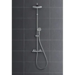 Hansgrohe Douchesysteem Vernis Blend 200 Met Thermostaatkraan Mat Zwart -Mode Woonwinkel 123 1704
