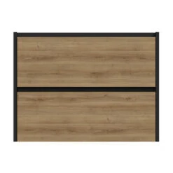 Tiger Reverse Meubelset 80 Cm Met 2 Lades Chalet Eik / Mat Zwart Inclusief Oval Wastafel Mat Zwart -Mode Woonwinkel 123 1720