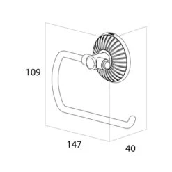 Tiger WC-rolhouder Ivy Chroom/wit -Mode Woonwinkel 123 1812