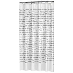 Sealskin Douchegordijn Sayings Wit PVC 200x180 Cm -Mode Woonwinkel 123 1821
