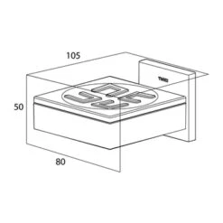 Tiger Zeepbakje Items Hangend RVS -Mode Woonwinkel 123 1886