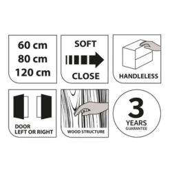TIGER S-line Spiegelkast 60cm Chalet Eiken -Mode Woonwinkel 123 1947
