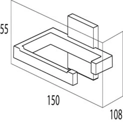 Tiger Toilethouder Zenna Chroom/Wengé -Mode Woonwinkel 123 2037