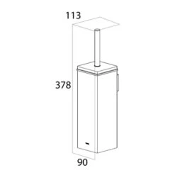Tiger Toiletborstelhouder Items Hangend Vierkant Chroom -Mode Woonwinkel 123 2084