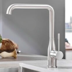GROHE Keukenkraan Essence L-size Met Hendel Supersteel 7 GROHE Keukenkraan Essence L-size Met Hendel Supersteel -Mode Woonwinkel 123 2091
