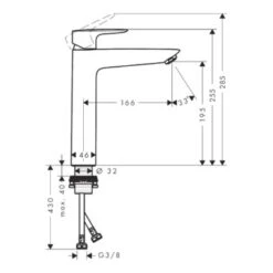 Hansgrohe Mysport XL Wastafelkraan Eengreeps Met Waste -Mode Woonwinkel 123 2110