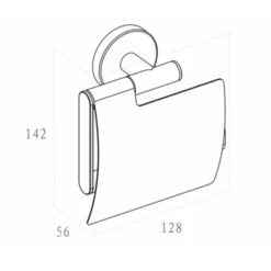 Marho Toiletrolhouder Luxor Met Klep Gun Metal 9 Marho Toiletrolhouder Luxor Met Klep Gun Metal -Mode Woonwinkel 123 2162