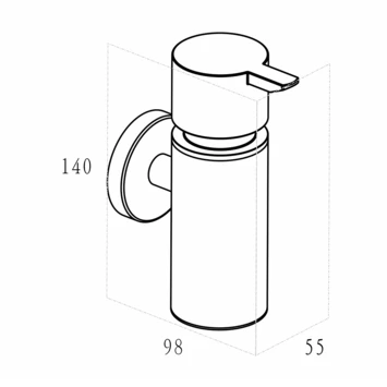 Marho Zeepdispenser Luxor Gun Metal 3 Marho Zeepdispenser Luxor Gun Metal - Afbeelding 3
