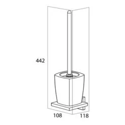 Tiger Toiletborstelhouder Zenna Hangend Chroom/Wengé -Mode Woonwinkel 123 2237