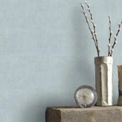 Superfresco Easy Vliesbehang Extra Breed Linnen Uni Met Glans Blauw (102376) -Mode Woonwinkel 123 465