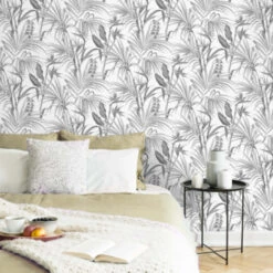 Superfresco Easy Vliesbehang Strelitzia Grijs 111740 -Mode Woonwinkel 123 607